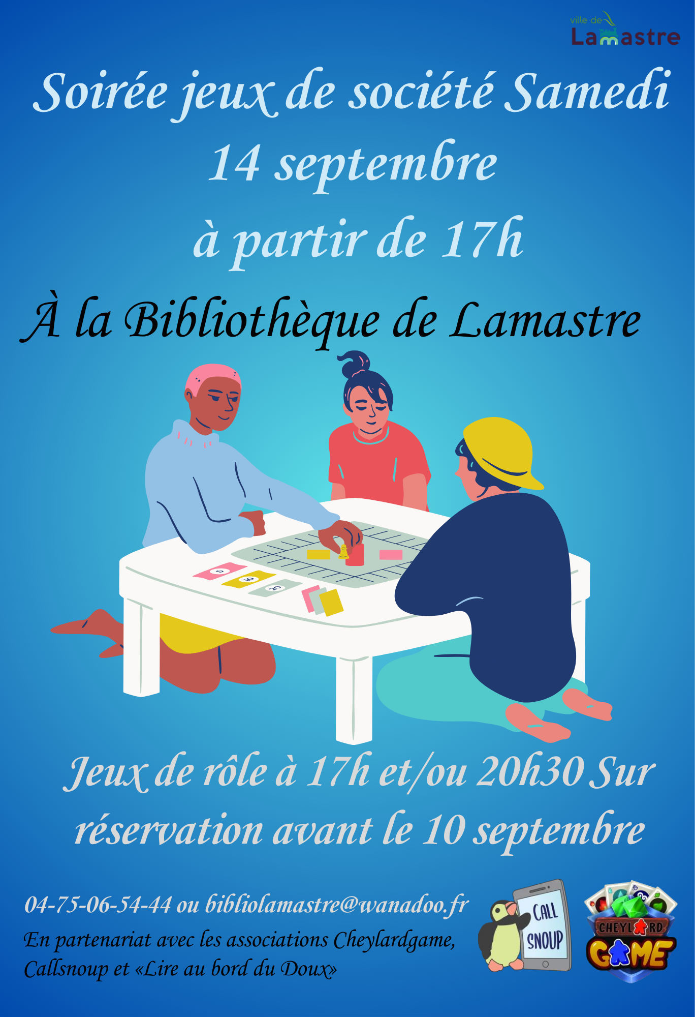 Affiche Soirée Jeux Lamastre 14sept24